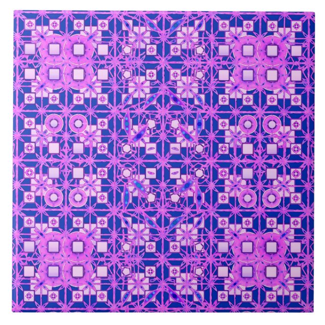 Carreau Tribal Batik - tons violets (Devant)