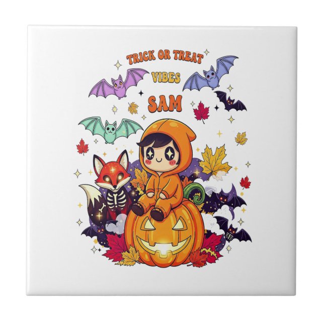 Carreau Trick or Treat Mignon Halloween (Devant)