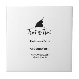 Carreau Trick ou traiter Halloween partie noir détails cas