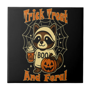 Carreau Trick Treat et Feral Cute Halloween