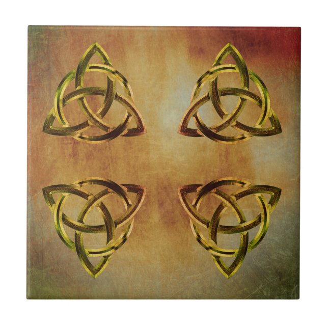 Carreau Trinity Knot Celtic Grunge Vintage (Devant)
