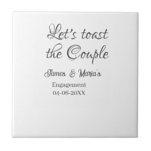 Carreau Trinquons au nom de la fête d'engagement du couple