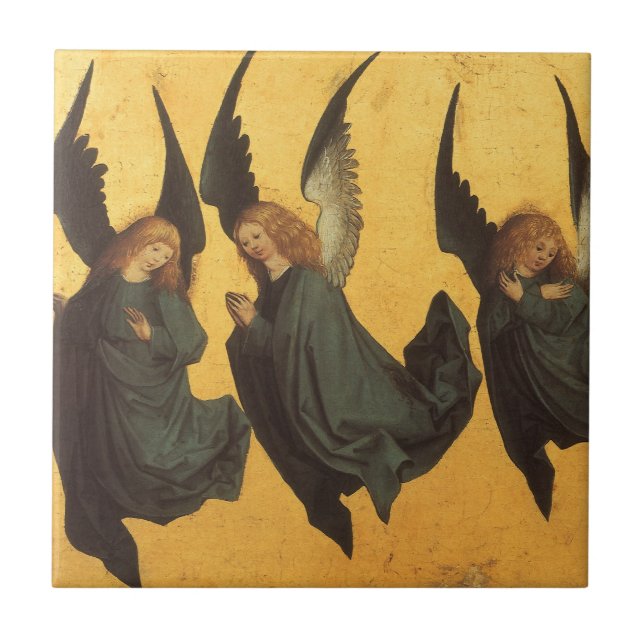 Carreau Trio d'anges de la Renaissance par Maître du Livre (Devant)