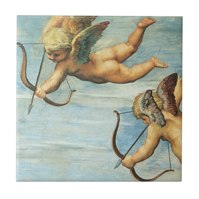 Carreau Triomphe de Galatée détail des Anges par Raphael S (Devant)
