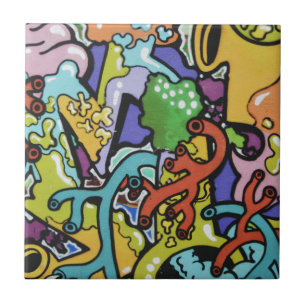 Carreau tripes de graffiti