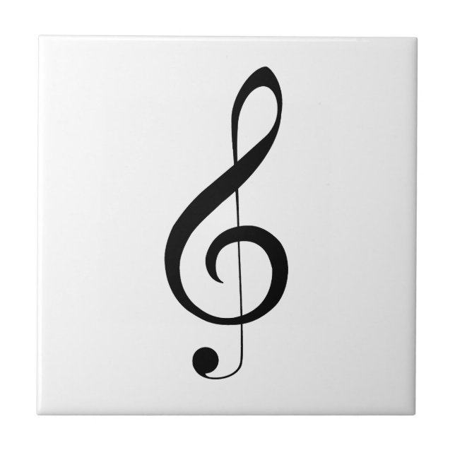 Carreau Triple Clef Musical Note, (Devant)