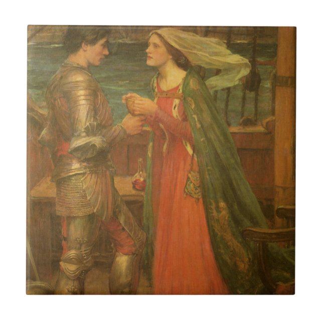 Carreau Tristan et Isolde par John William Waterhouse (Devant)
