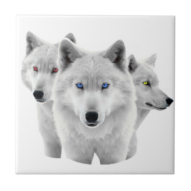 Carreau Trois Loups blancs (Devant)