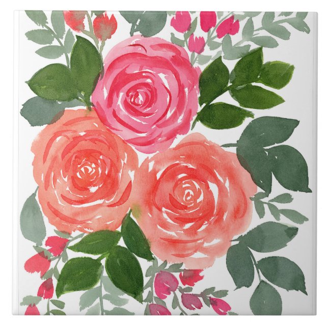 CARREAU TROIS ROSES (Devant)