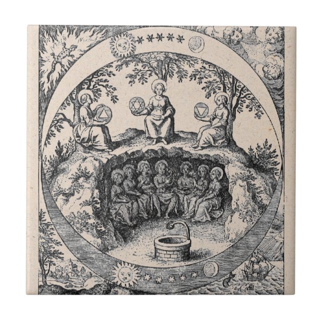 Carreau Trois soeurs de l'alchimie (Devant)