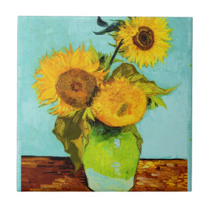Carreau Trois tournesols de Vincent Van Gogh