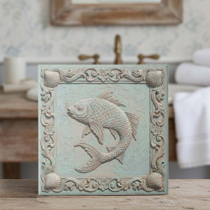 Carreau Trompe L'oeil Vie Marine Poisson ID1190f