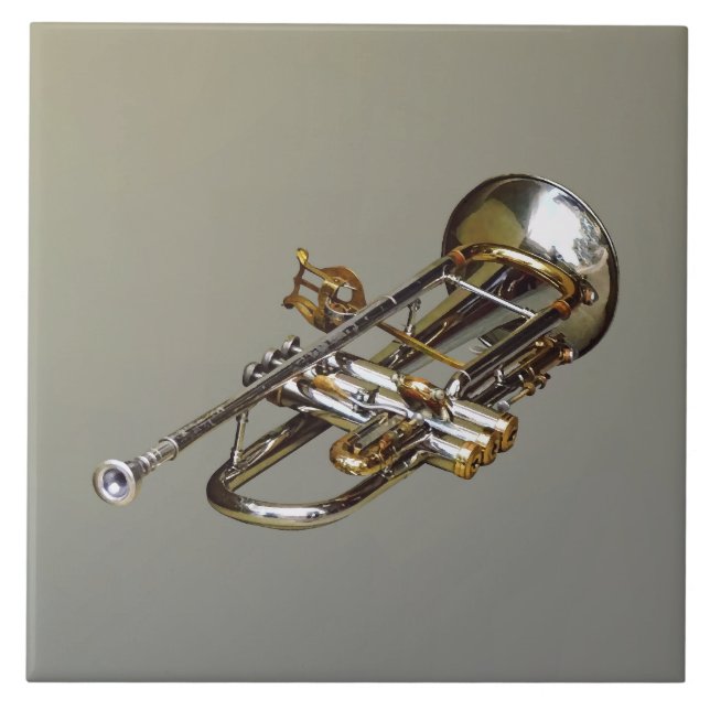 Carreau Trompette avec lyre (Devant)
