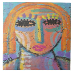 Carreau Trop à faire Peinture Abstraite sur le Bureau du B