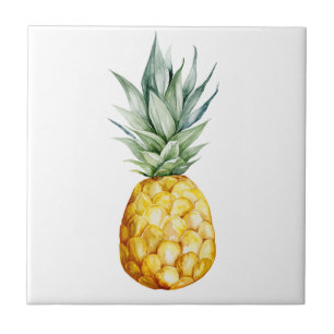 Carreau Tropical Ananas Aquarelle Tendance