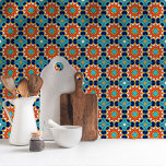 Carreau Tropical Breeze Motif de mosaïque marocaine<br><div class="desc">Un carrelage marocain aux couleurs de la brise tropicale rappelle les ambiances méditerranéennes par une journée lumineuse.</div>