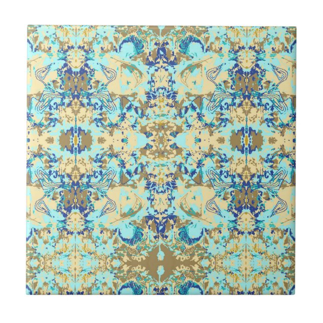 Carreau Tropical Ethnic abstrait céramique motif (Devant)