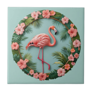 Carreau Tropical Grace Balancing Flamant rose Carrelage en