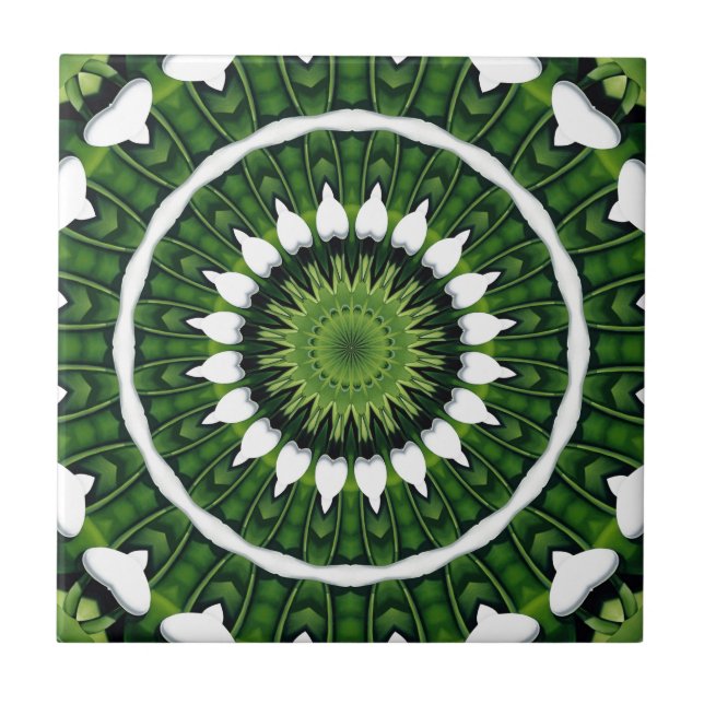 Carreau Tropical Green Mandala (Devant)