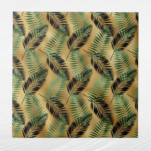 Carreau Tropical Green Palm Feuilles