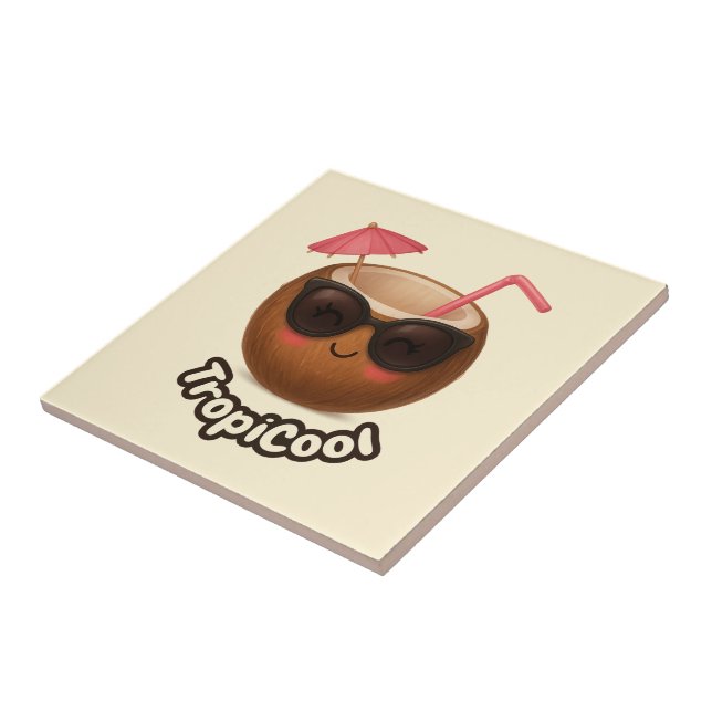 Carreau TropiCool Coconut - Carrelage Tropical amusant (Côté)