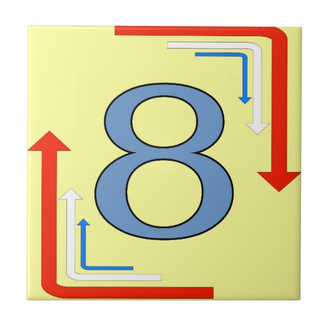 Carreau Trous de métro Flèches Cadre 8 Huit (Devant)