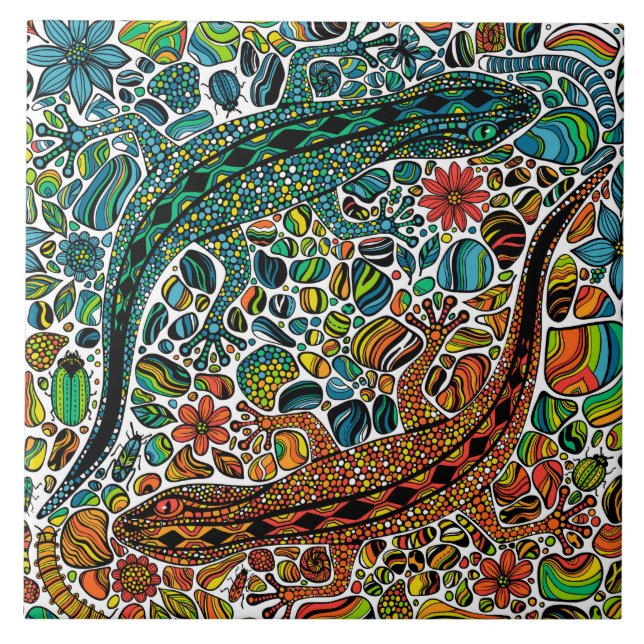 Carreau Trouvez les geckos (Devant)