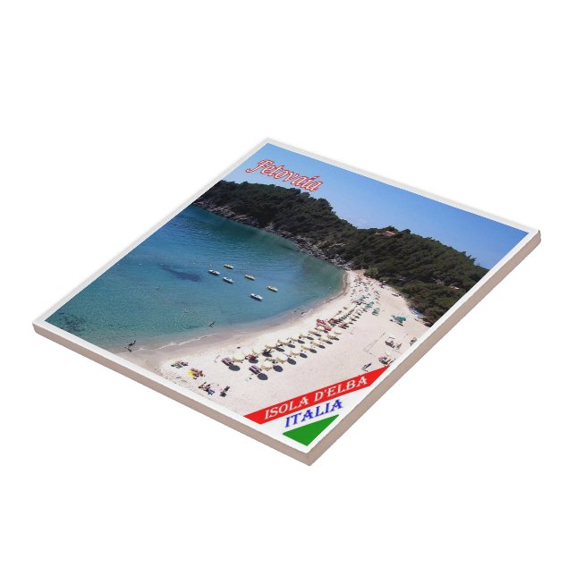Carreau TSC068 ELBA ISLAND, FETOVAIA Beach, (Côté)