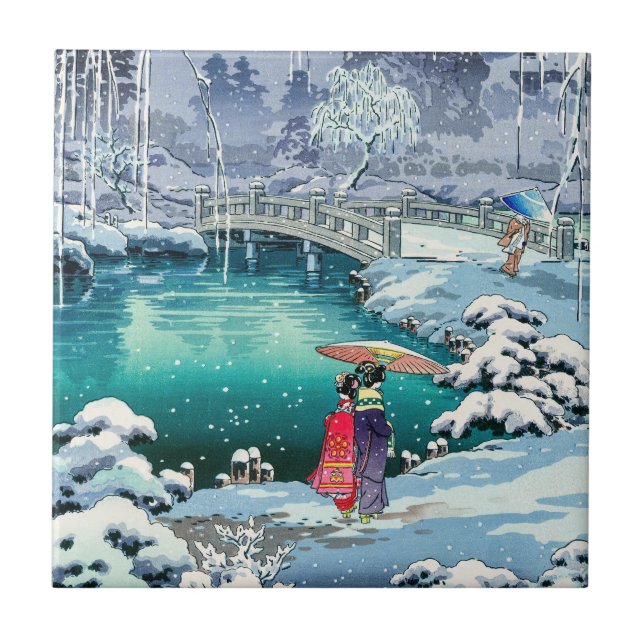 Carreau Tsuchiya Koitsu - Neige de printemps à Maruyama (Devant)