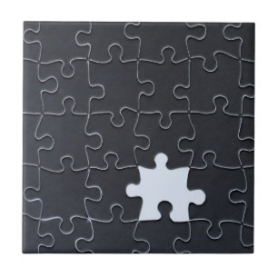 Carreau Tu Me Complètes Romantique Puzzle Noir et Blanc