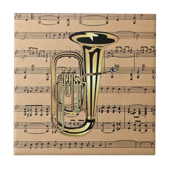 Carreau Tuba ~ Avec Arrière - plan Sheet Music (Devant)