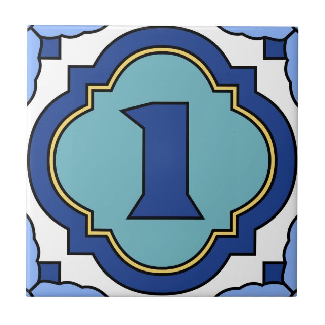 Carreau Tuile 1 d'adresse de nombre d'île de Catalina (Devant)