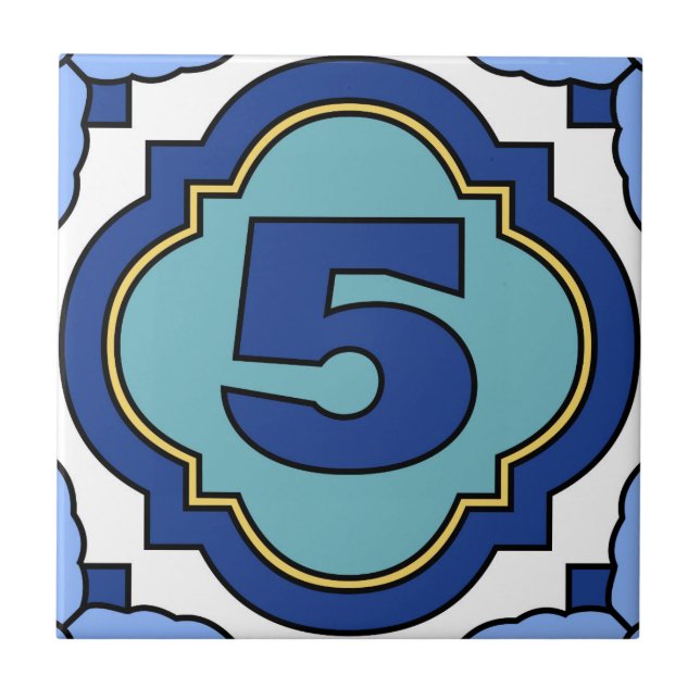 Carreau Tuile 5 d'adresse de nombre d'île de Catalina (Devant)