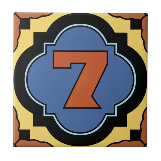 Carreau Tuile 7 d'adresse de nombre d'île de Catalina (Devant)