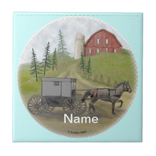 Carreau Tuile Amish Buggy Visiting