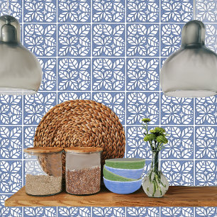 Carreau Tuile arrière de cuisine, Bleu et blanc
