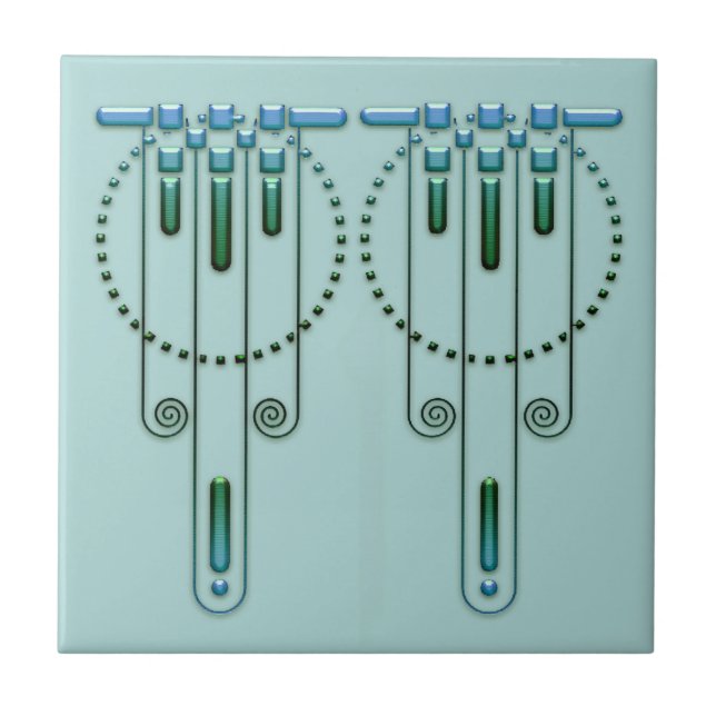 Carreau Tuile Art Déco "Tons de". (Devant)