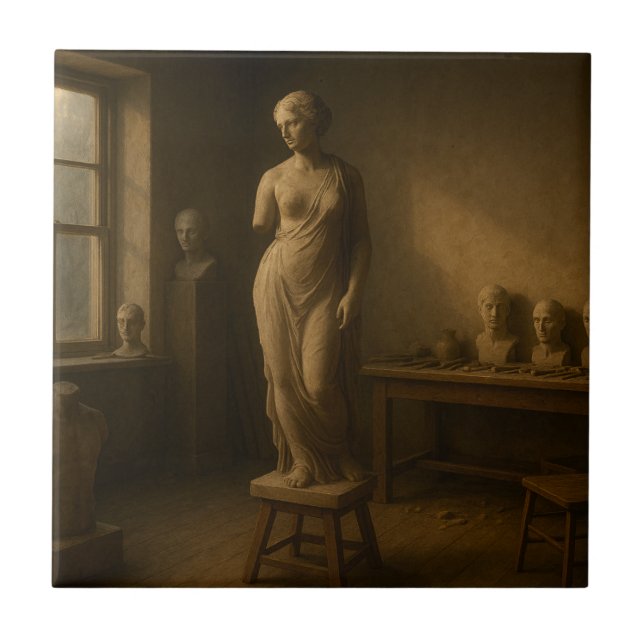 Carreau Tuile Art Studio du sculpteur (Devant)