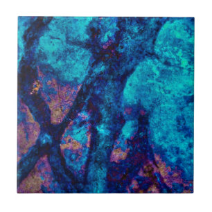 Carreau Tuile bleue d'or