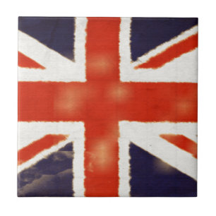 Carreau Tuile-cadeau en céramique Vintage Union Jack