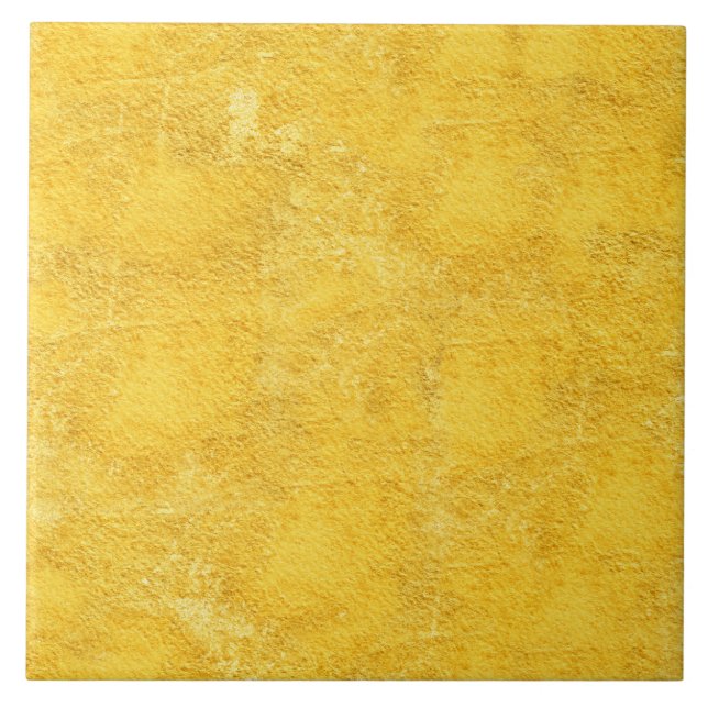 Carreau Tuile céramique à effet texturé jaune (Devant)