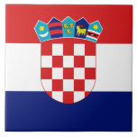 Carreau Tuile croate de drapeau<br><div class="desc">Carreau de céramique de drapeau croate.</div>