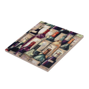 Carreau Tuile d'amateurs de vin