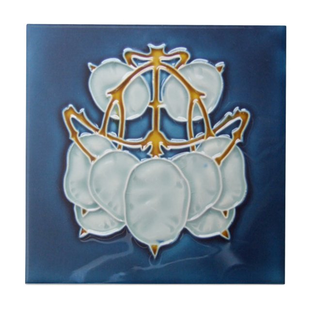 Carreau Tuile d'antiquité de reproduction de Nouveau de (Devant)