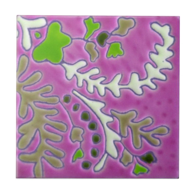 Carreau Tuile d'antiquité de reproduction de Paisley de (Devant)