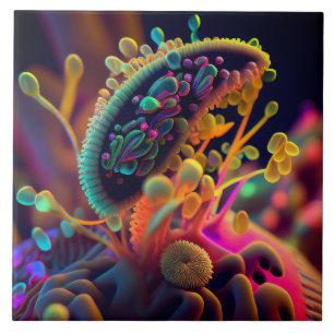 Carreau Tuile d'art microscopique