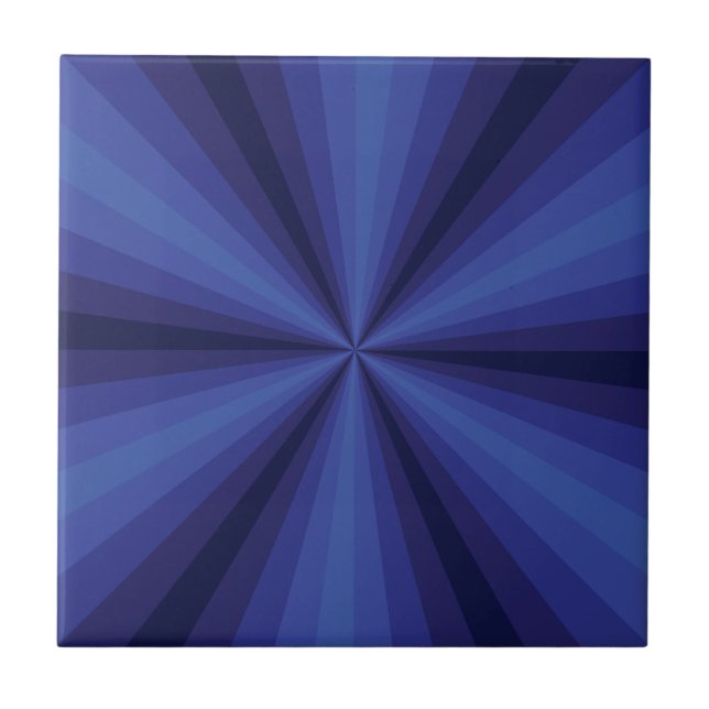 Carreau Tuile de bleu d'illusion optique (Devant)