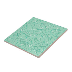 Carreau Tuile de boomerang - vert de jade