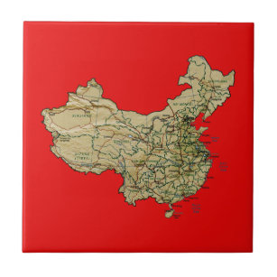 Carreau Tuile de carte de la Chine