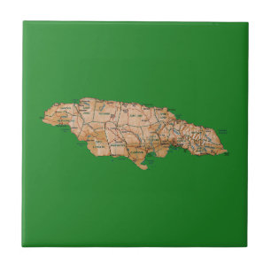 Carreau Tuile de carte de la Jamaïque